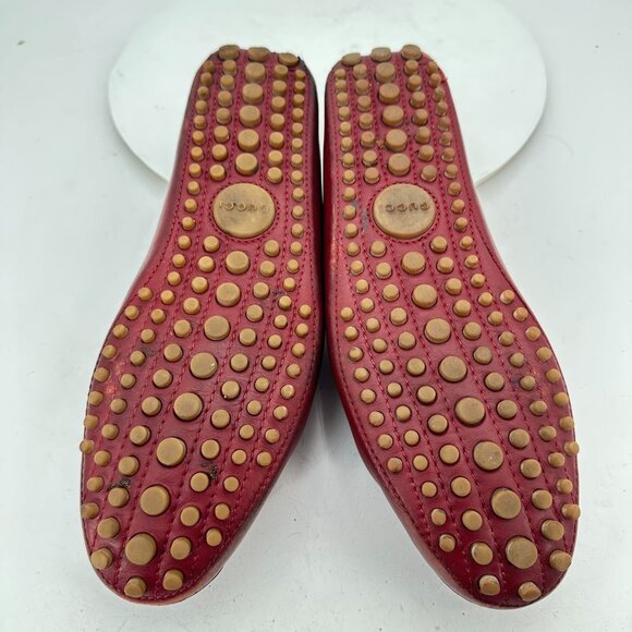 Gucci Damo Men Size UK8 US8.5 Red Burgundy Leather Horsebit Slip On Loafer Shoes - Picture 8 of 11